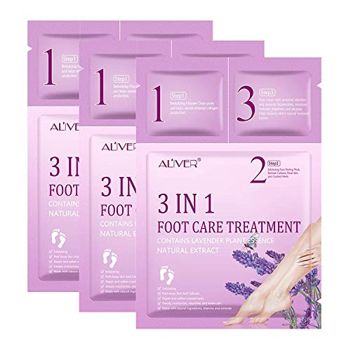 Find Back JH23 3 Pack Foot Peel Mask 3 In 1 Remove Dead And Dry Skin Callus & Get Smooth Baby Feet Moisturizing Foot Mask Peel Exfoliating Foot Treatment cover