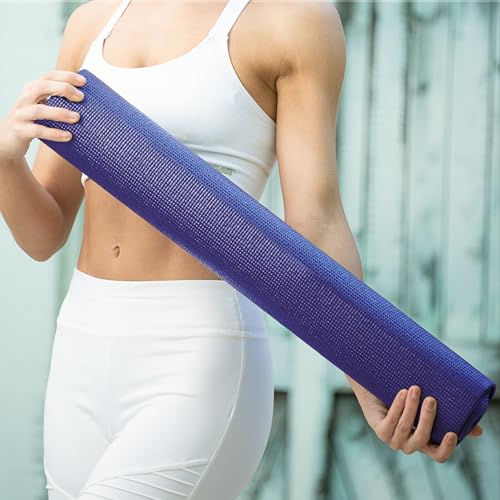 Image of Hello Fit 20 Pack Kids Short Value Yoga Mat, 60 inchx24 inchx3.5mm, Colorful | Bulk Non Slip Exercise Mat for Boys and Girls - Easy to Clean, Non Toxic Kid's Workout Mat for Schools and Classrooms