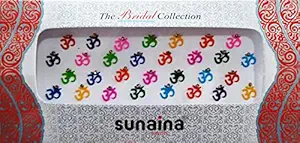 Sunaina Bridal Collection Multicolour Traditional Om Bindis for Women (size-1) [SBCMO101]