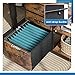 DEVAISE 3 Drawer Mobile File Cabinet, Rolling Printer Stand with Open Storage Shelf, Fabric Lateral Filing Cabinet fits A4 or Letter Size for Home Office, Rustic Brown Wood Grain Print