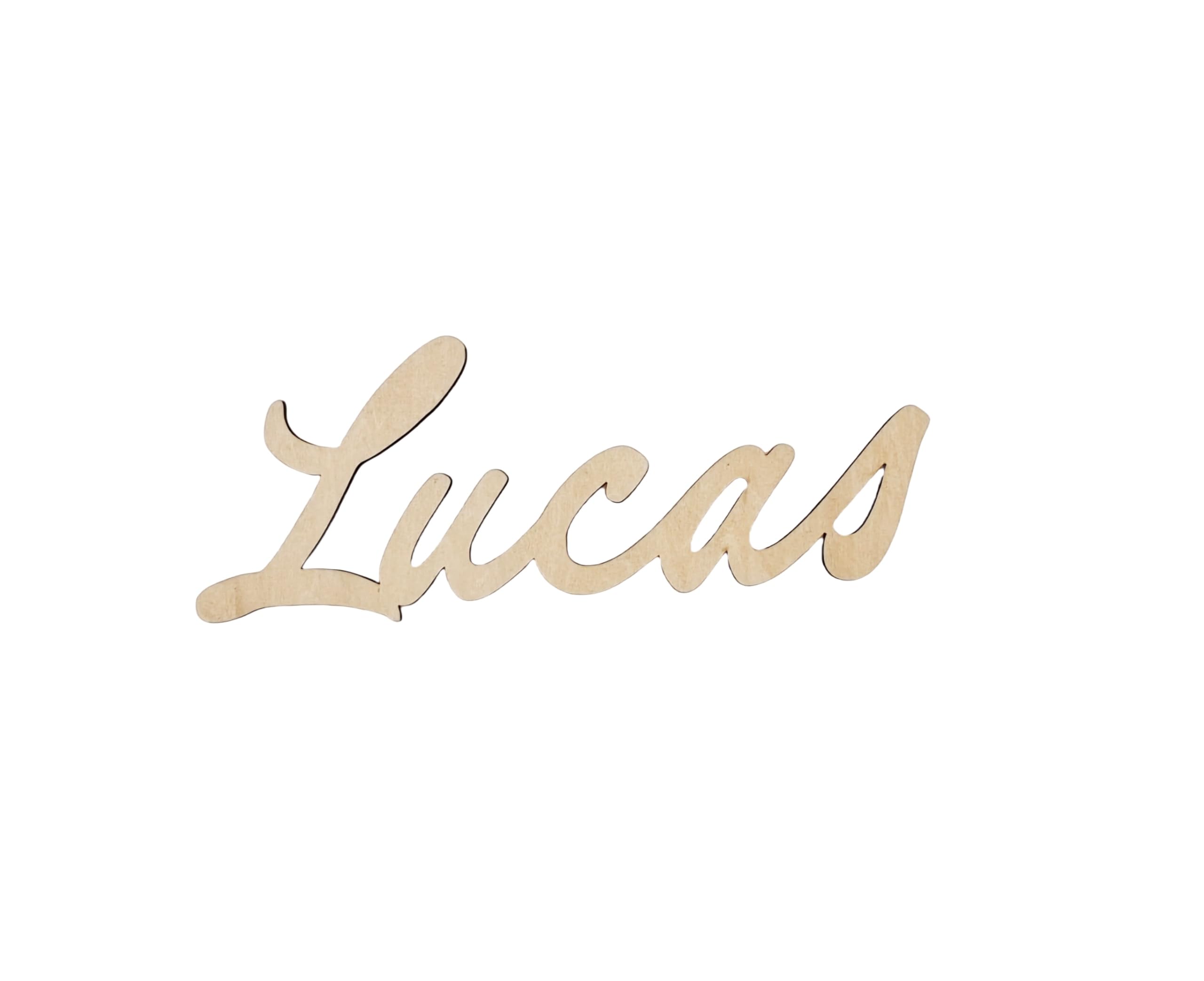 Letrero de madera Lucas, regalos únicos y originales para decoraciones de pared. Nombre puerta Lucas habitación. Nombres de madera Lucas, nombre habitación infantil niños (Lucas)