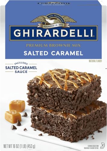 Image of Ghirardelli Premium Brownie Mix Salted Caramel, 16 OZ (Pack of 4)