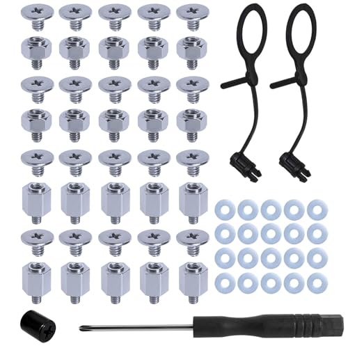 Lot de 25 vis pour carte mère PC M.2 SSD NVMe Kit de montage compatible avec les cartes mères ASUS avec pièces d'ordinateur à goujon et tournevis