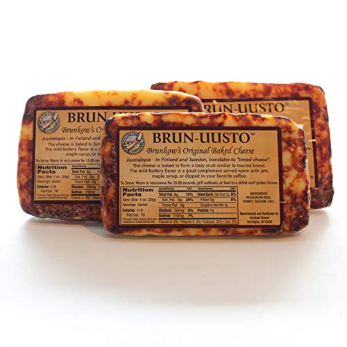 Brunkow Cheese Brun-Uusto Baked Grilling Cheese 3-Pack