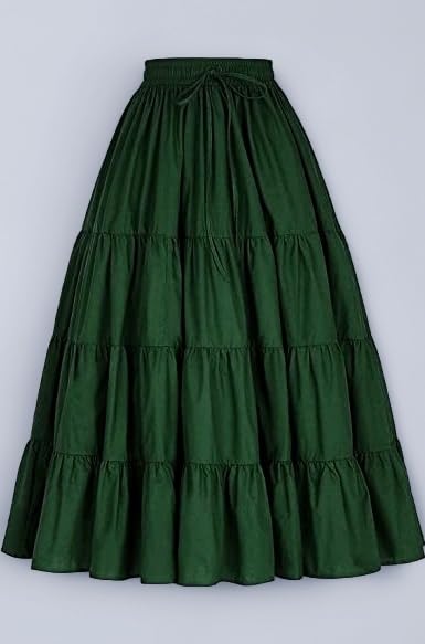 JANAK Girl's Crepe Fabric Long Frill Skirt 584