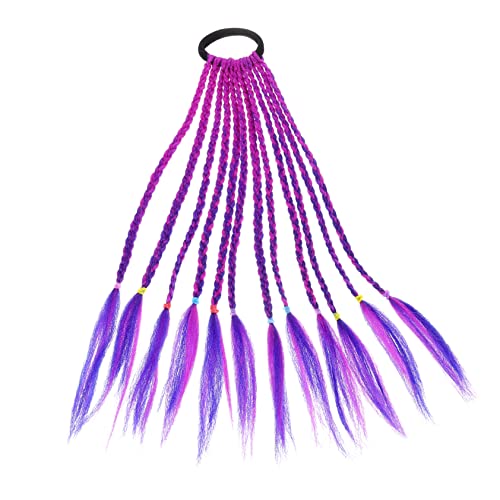 BESTYASH 1pc Boys and Girls Wig Braid Headdress for Festival Party Braided Hair Decoration Safe Boys and Girls Accessory High Elastic Hair Ties