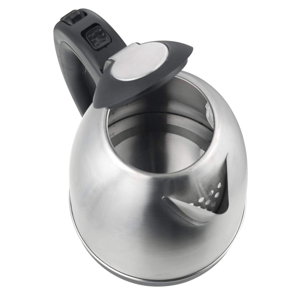 Electric Kettle, 1.5 Liter Stainless Steel Tea Kettle Electric & Hot Water Kettle, 1200W Fast Boil with Water Window&LED Light, Auto Shut-Off and Boil-Dry Protection