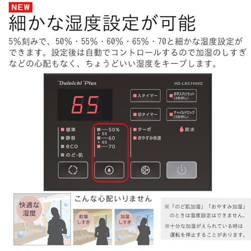 ダイニチ 加湿器 ハイブリッド式 HD-LXC1000C-W