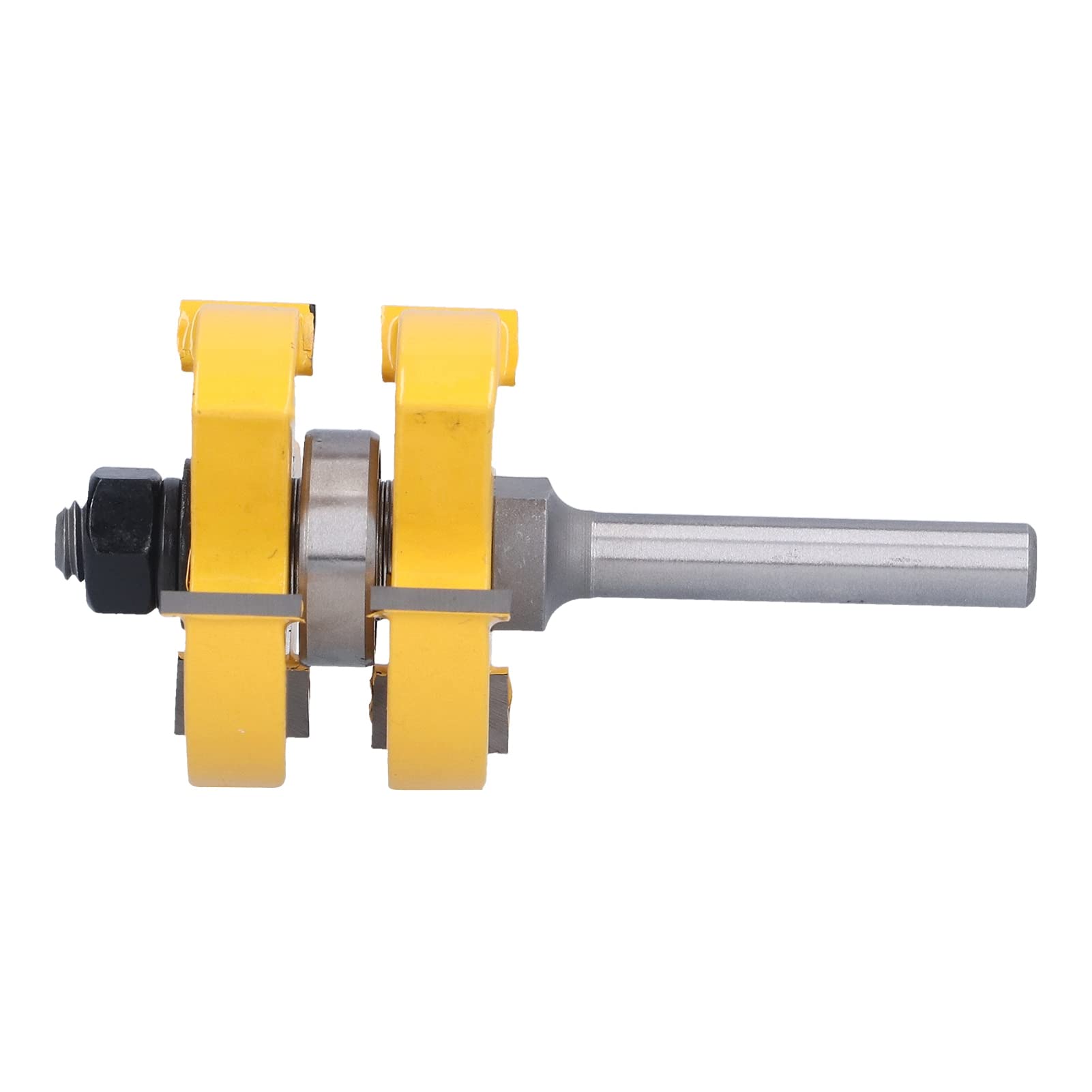 Set di frese a lingua a forma di T regolabili, fresa da falegnameria in carburo a 3 denti con gambo da 8 mm, rivestimento in PTFE resistente al calore per scanalature e bordi
