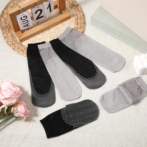 Image of InnoHHustle Sheer Socks, 12 Pairs Nylon Socks for Women Sheer Ankle Sock Women Ankle Stockings Silk Sock