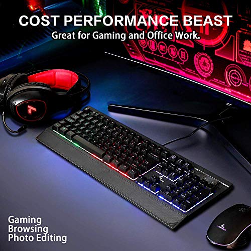 Mouse ottico con cavo USB (1.5m), DPI regolabile fino a 6400, 7 pulsanti, LED - Mouse gaming - Immagine 5
