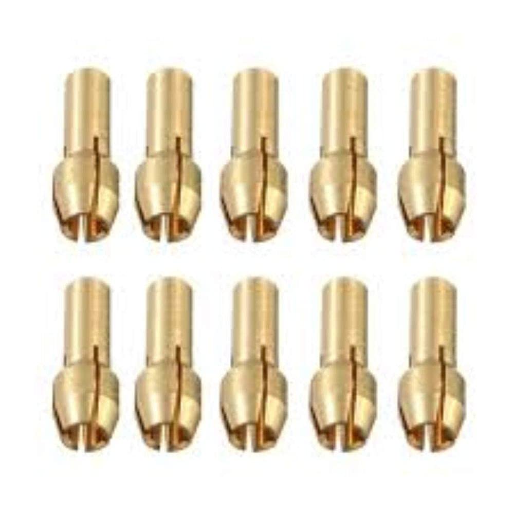 Diy Crafts 11069 6954 Brass Drill Chuck Collet Bits 0.5-32mm 4.3mm Shank for Rotary Machine, Multicolor, 10 Piece 3