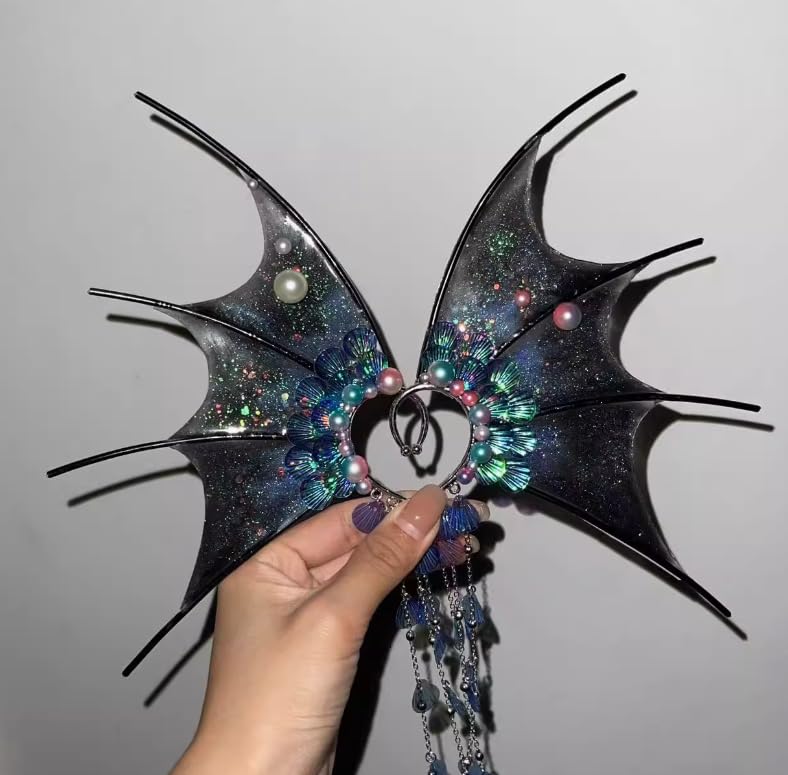 CoBtee Ears Princess Auricular Fins Ear Cuffs Clips No Piercing Earrings Dress up Costume Halloween Party Cosplay Women2