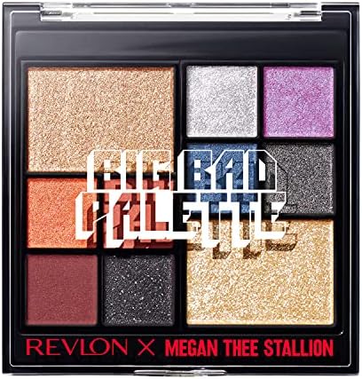 Revlon Eyeshadow Palette, Megan Thee Stallion Eye Makeup, Creamy Pigmented in Blendable Matte & Pearl Finishes, 001 Big Bad Palette, 0.37 Oz