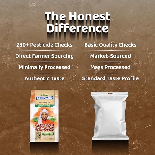 Image of DeHaat Honest Farms Pesticide Free Raw Peanuts 1000 gram (Pack of 2)