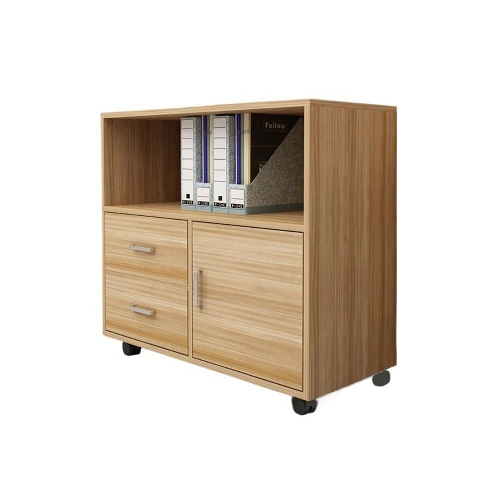 Aioneer Natural File Cabinet Mobile Low Cabinet Thickened Back File Cabinet Data Cabinet Office Storage Cabinet Printer Cabinet With Wheels Filing Cabinet