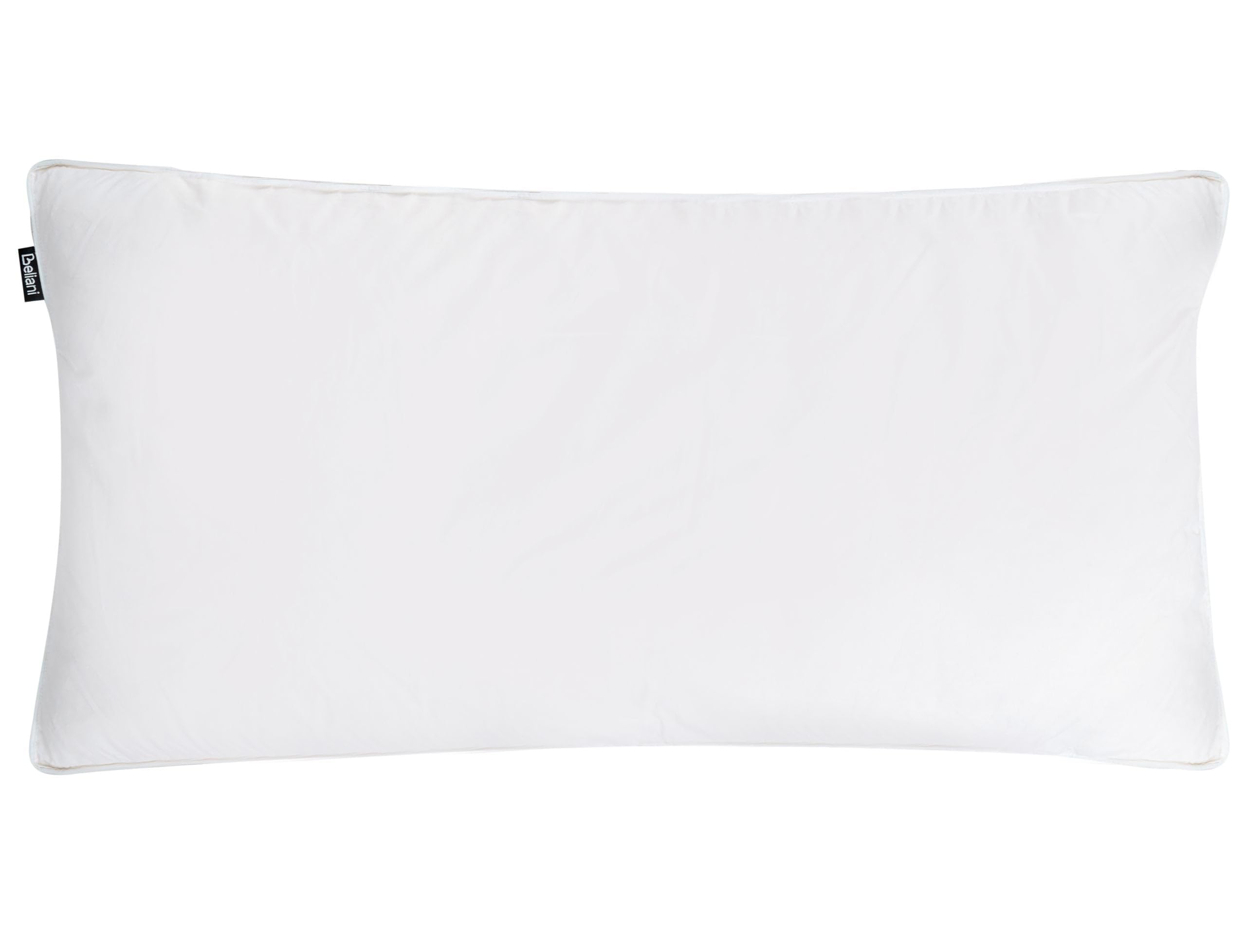 Cuscino Guanciale in Cotone e Morbida Piuma d'Anatra 40 x 80 cm Bianco
