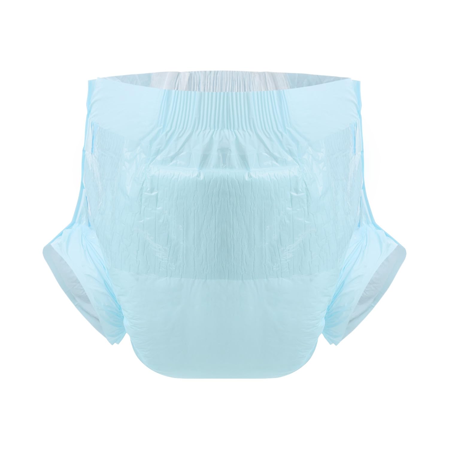 CutiePlusU Windeln für Erwachsene 10 Stück Einweg-Inkontinenz-Slips mit Schlaufen für Damen und Herren, Maximale Saugfähigkeit über Nacht – Blau (Mittel 28"-38")