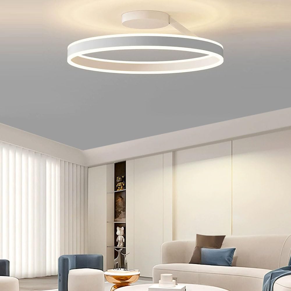 LIUYU LED Deckenleuchte Wohnzimmer – 90 Cm, Dimmbar Mit Fernbedienung, 3000K-6000K, Schwarz