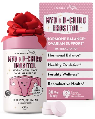 Image of Legendairy Milk Pure Inositol Chewable Tablets - Myo-Inositol & D-Chiro Supplement for Hormonal Balance & Fertility Support - Ideal 40:1 Ratio - 30 Day Supply