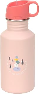 LÄSSIG Kinder Trinkflasche Edelstahl 500 ml Sunny Explorer Rose/Pink