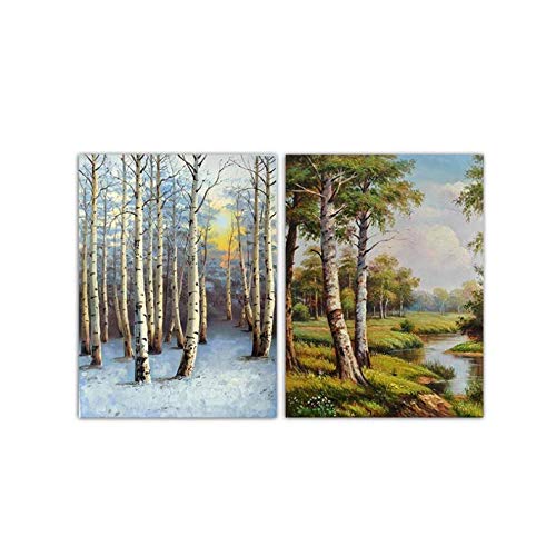 Toile paysage forêt 50x70cm pour décorer un grand mur vide