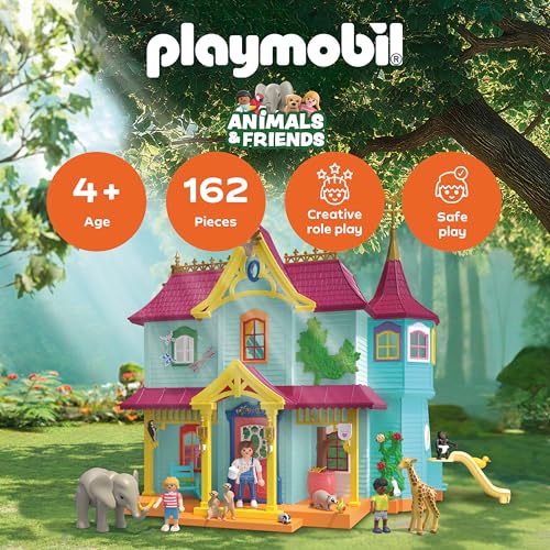 PLAYMOBIL | Animals & Friends | Kunterbunte Tier-Villa | Spielzeug ab 4 Jahren | Geschenk für Kinder… – Ansicht 2