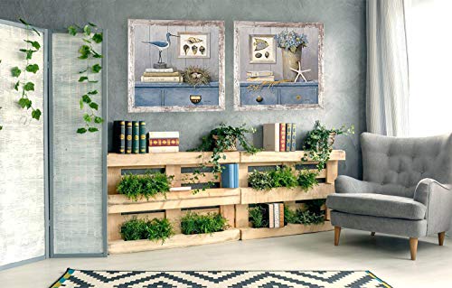 Cadre photo 68x44 cm blanc vintage Orion pour décorer un salon shabby chic
