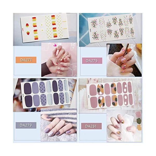 FLOFIA 16 Blatt Nagelsticker Selbstklebend Nagelfolie Nagelaufkleber Nagel Kunst Sticker Nail art Tattoos Nagel… – Bild 7