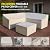 NATURAL EXPRESSIONS 6 Pieces Patio Furniture Sets,Outdoor Furniture Sets Metal Patio L Shape Sectional Couch Sofa Conversation Sets with 6.5" Shale Cushions,HighBack Hand-Brush Black Frame