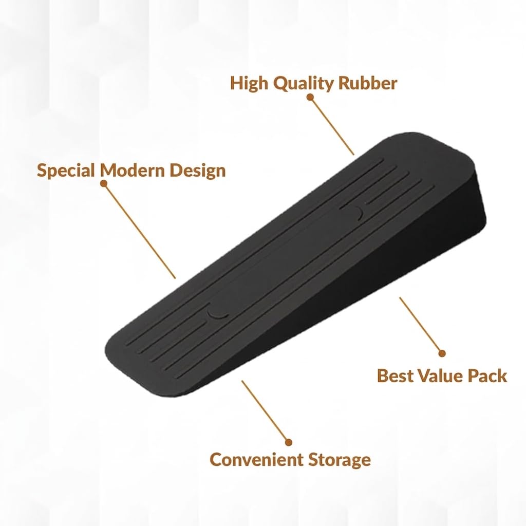 Heavy Duty Door Stoppers - Anti-Slip & Protect Floors -2