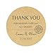 48 Stück personalisiert Blume Hochzeitsaufkleber - Wedding Thank you sticker - 4 cm Runde KRAFT Danke Etiketten für die Hochzeit,Gastgeschenk,Tischdeko,Flaschen,Tüten,Briefen,Einladungen - Rd 036