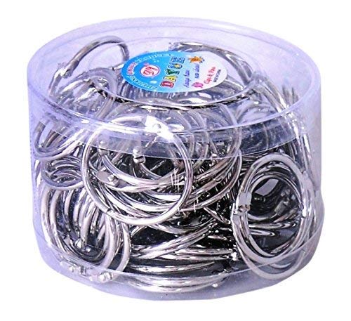 Image of DEZIINE�Loose Leaf Binder Ring Key Chain Key Rings Card Ring Stainless Steel � (25mm - 100pcs).