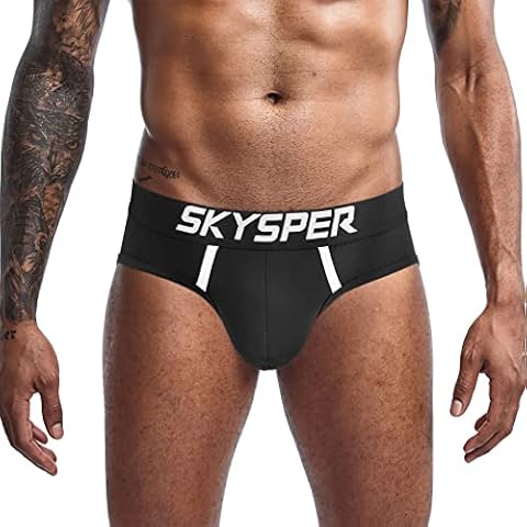 SKYSPER Jockstrap For Men Workout Jock Straps Male Breathable Underwear Athletic Supporter, 37SK-Black, Large Cover