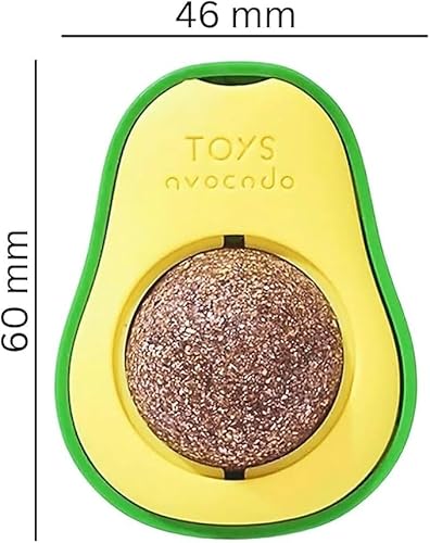 Abacate De Brinquedo Para Gatos Com Catnip Erva Gato Natural Bola de Lamber