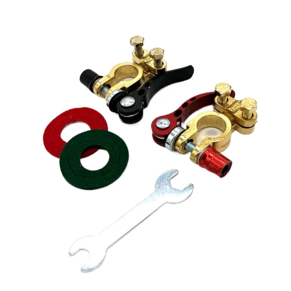 Connettore a sgancio rapido per morsetto terminale automobilistico in ottone compatibile con motocicletta per auto, roulotte
