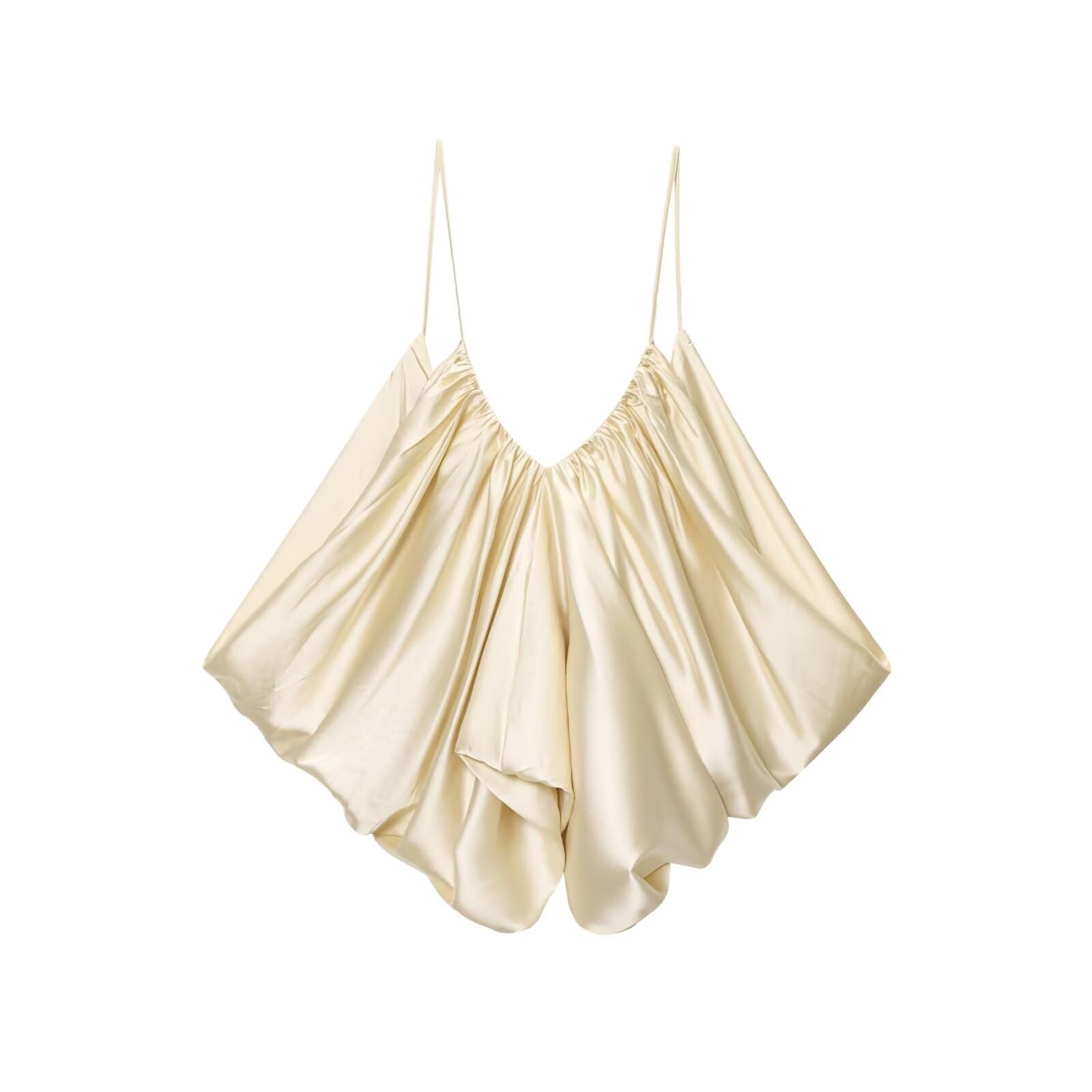 Chaleco de Mujer Slip Tops Moda Satén Elegante Cultivo Top Sin Mangas Correas Delgadas Cortos para Mujeres Espalda Sexy Party Top-b-m