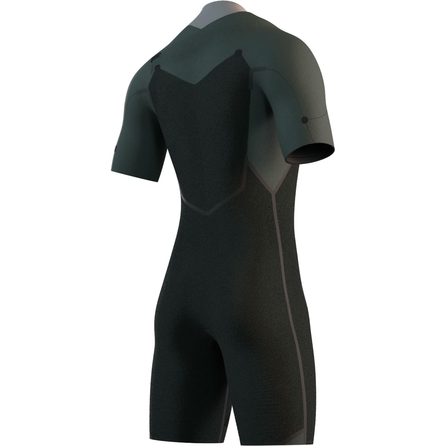 Mystic Motion Traje de neopreno corto 3/2 mm cremallera frontal arena negra