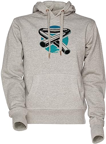 Sweat-shirt pop music Cloches Tubulaires gris sweat à capuche homme femme hoodie grey confortable