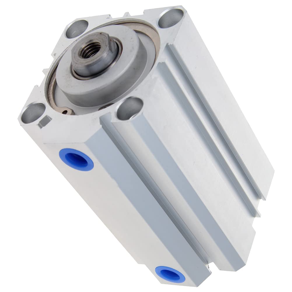 Aicosineg Air Cylinder Double Action Sealing Thin Air Cylinder SDA50 Series Rod 1.97in Bore 3.15in Stroke Pneumatic Air Cylinder Aluminium Alloy Pneumatic Component for Pneumatic and Hydraulic System