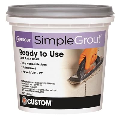 Simple Grout PMG381QT 1 Quart Bright White Pre-Mixed Grout
