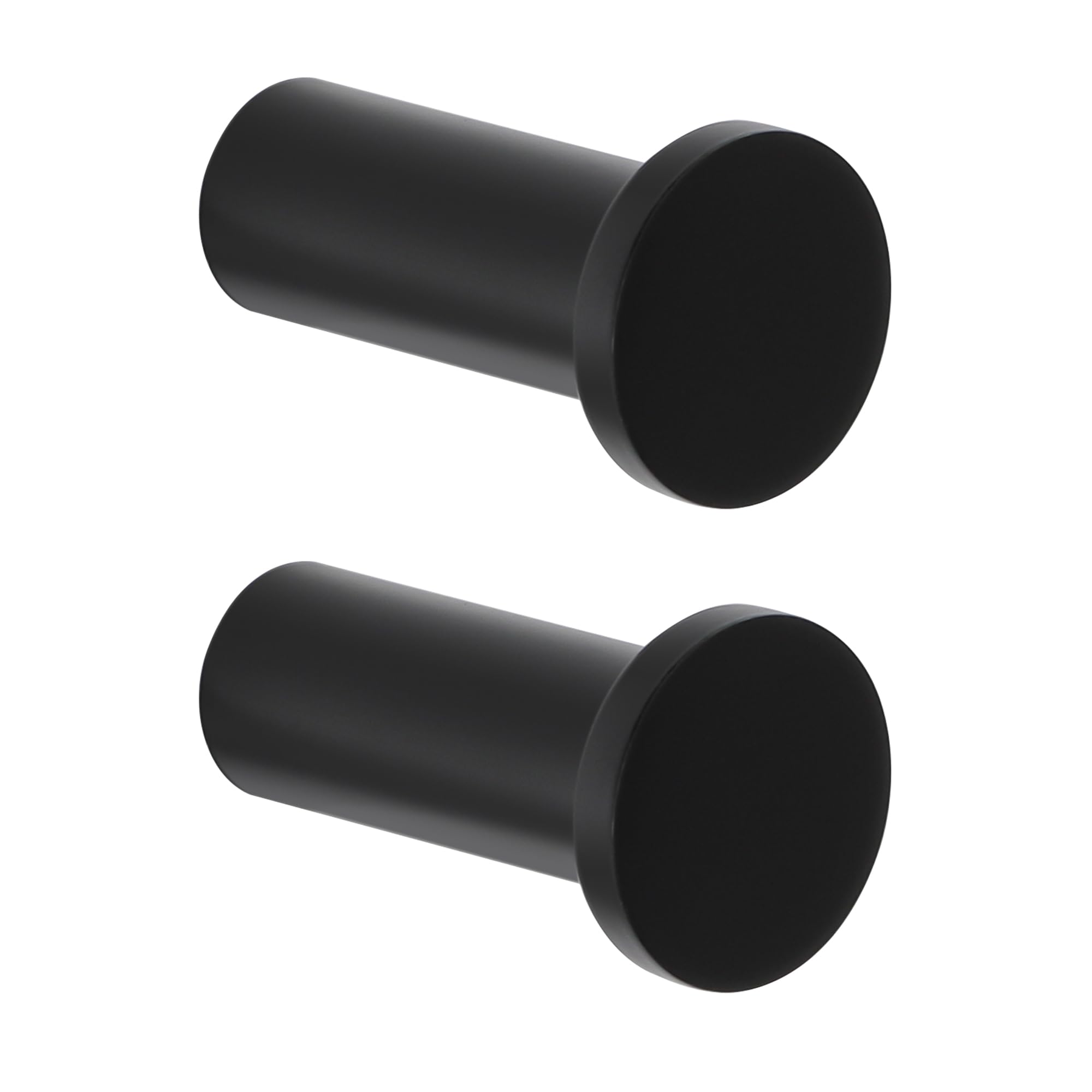 SAYAYO Gancho Pared, Colgador Pared Negro Gancho Toalla Baño de Acero inoxidable 2 Piezas Ganchos de Decoración para Baño, Dormitorio y Cocina, EGOY001Y-B-2P