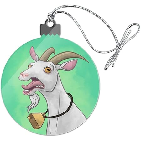 Amazon Com Graphics More Screaming Goat Wood Christmas Tree Holiday Ornament Home Kitchen