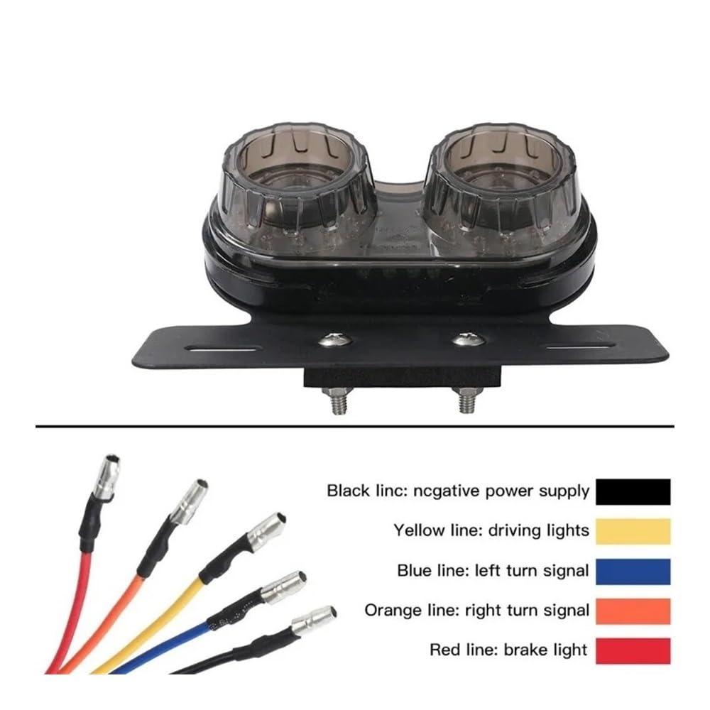 Luce Freno Moto Fanale Posteriore A LED Per Moto Locomotiva Fanale Posteriore Posteriore Multifunzionale Luce Freno Lampada Da Guida Accessori Universali