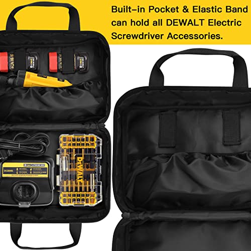 Carrying Case Replacement For Dewalt Dcf682N1 8V Max Cordless Screwdriver Kit, Portable Storage Case For Cordless Screwdriver, Gyroscopic Travel Holder For Electric Screw Driving Drill Bit Set, Battery Pack & Charger, Case Only #TOP2