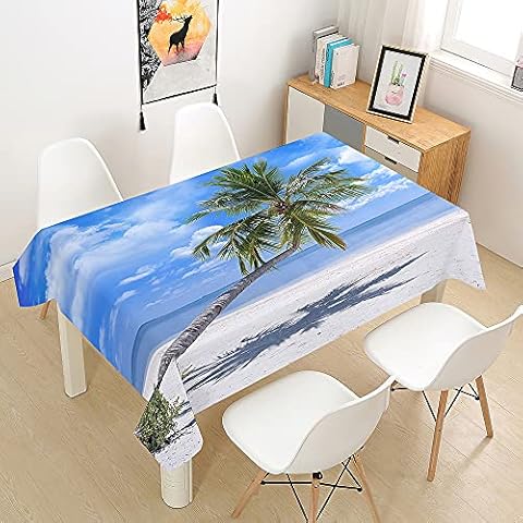 FANSU Waterproof Coconut Tree Tablecloth Cover