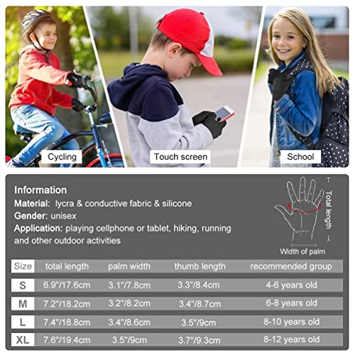 Winter Warm Kids Cycling Gloves - Cold Weather Outdoor Bike Running Ski Sports Mittens Aged 4-12 Boys Girls M #TOP1