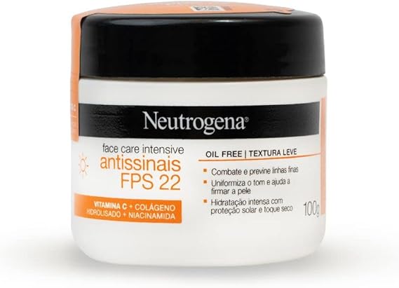 Neutrogena Hidratante Facial Antissinais Face Care Intensive FPS 22, 100g Menor preço em Neutrogena Hidratante Facial Antissinais Face Care Intensive FPS 22, 100g