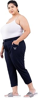 CUPID Women's Cotton Plain Capri 3/4th Knee Length Short Pant for Ladies