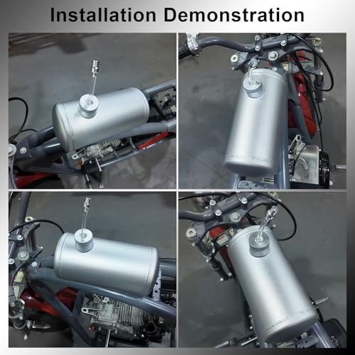 Tanque cilíndrico de aluminio 10x4.5 de alta resistencia para mini moto de carreras 2